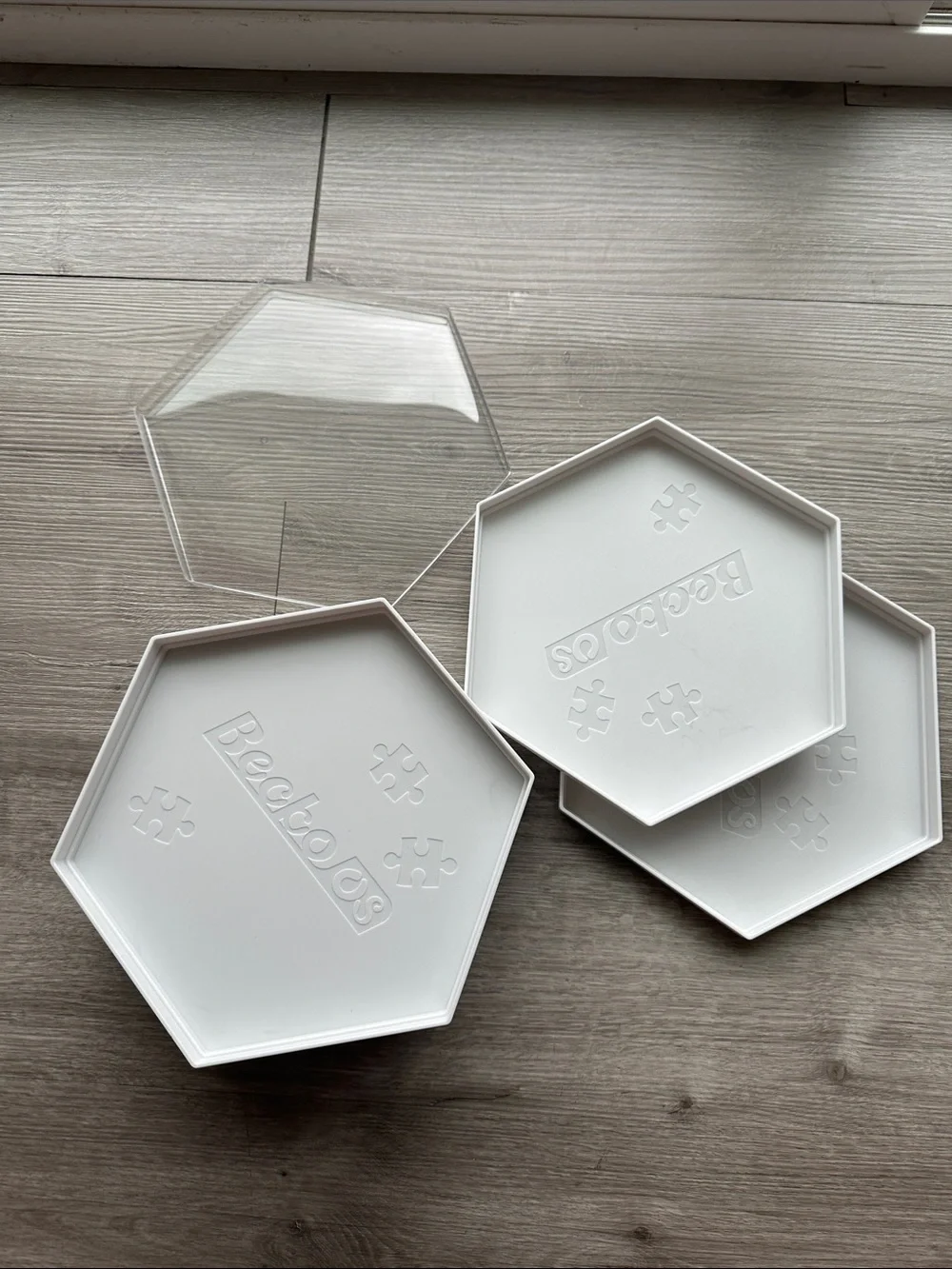 White Hexagon Party Favor Box - Pack of Stackable Containers